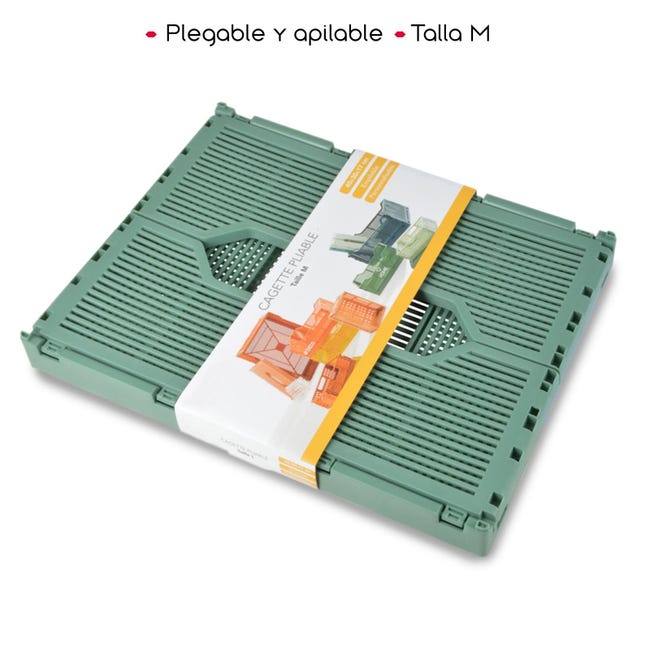 TIENDA EURASIA – Caja Plegable Apilable, Plástico Libre de BPA, para  Almacenaje, M, Amarillo