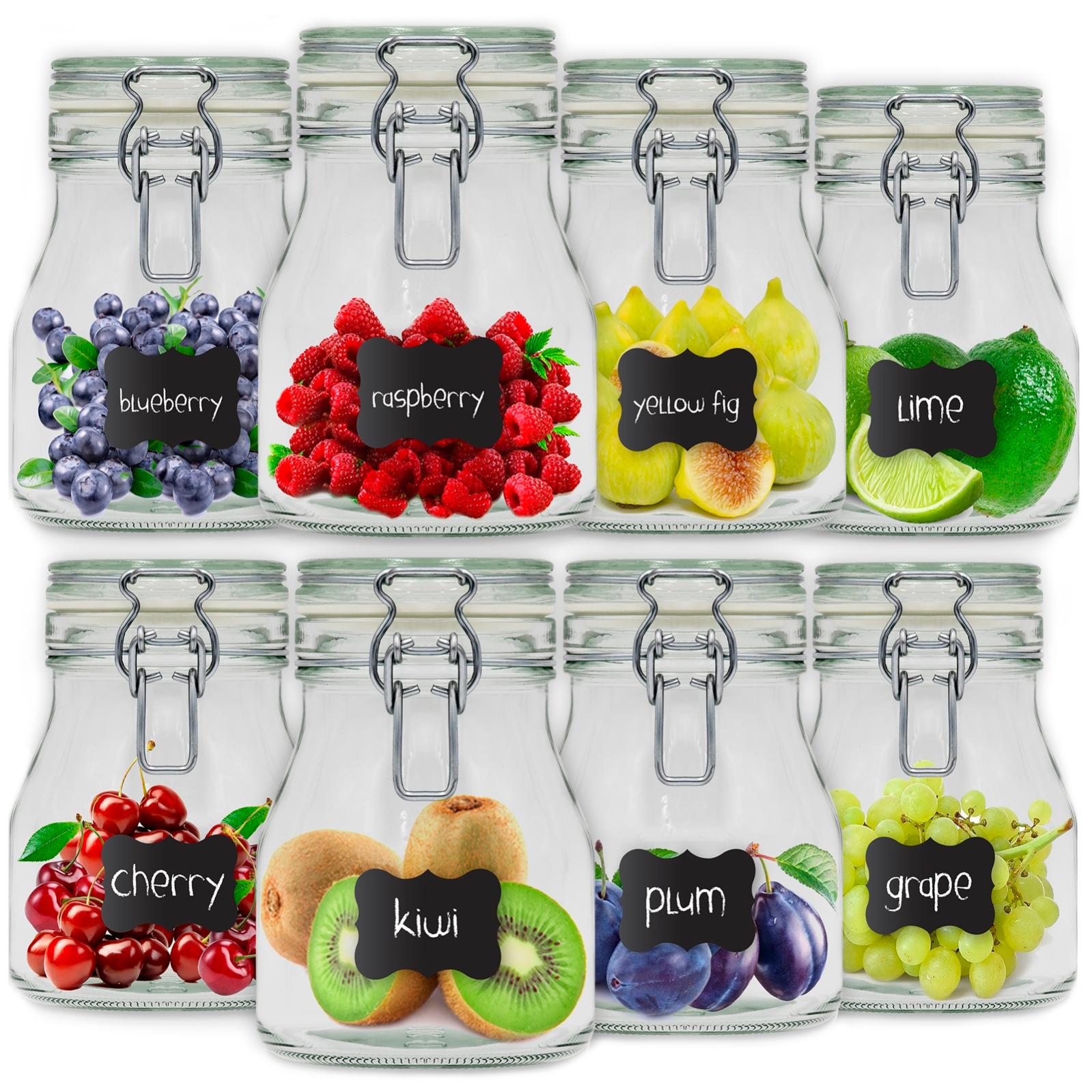 Set 20 Barattoli In Plastica Trasparente Con Coperchio Ermetico - 310 Ml, Senza BPA, Per Alimenti, Caramelle, Spezie