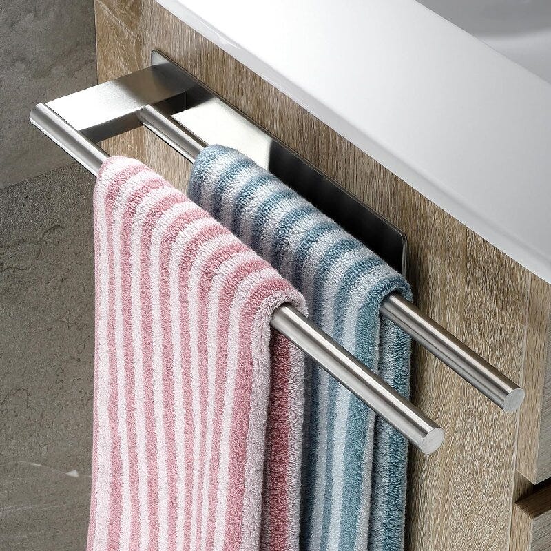 Porte-serviettes sans perçage - porte-serviettes salle de bain
