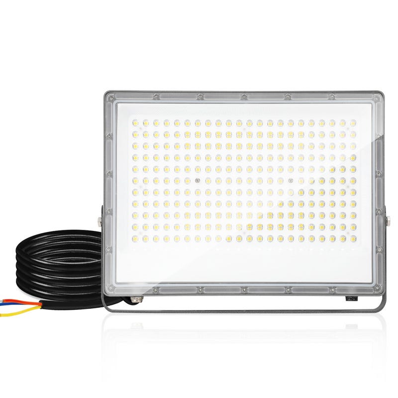 Projecteur LED Solaire 50W Ultra Slim 90° blanc 6000K IP65 à détection