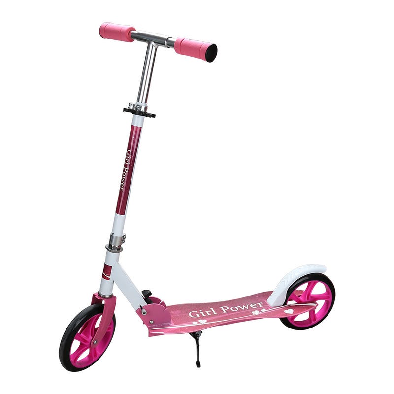 Trottinette pour enfants trottinette de ville scooter pliable réglable en  hauteur & rose