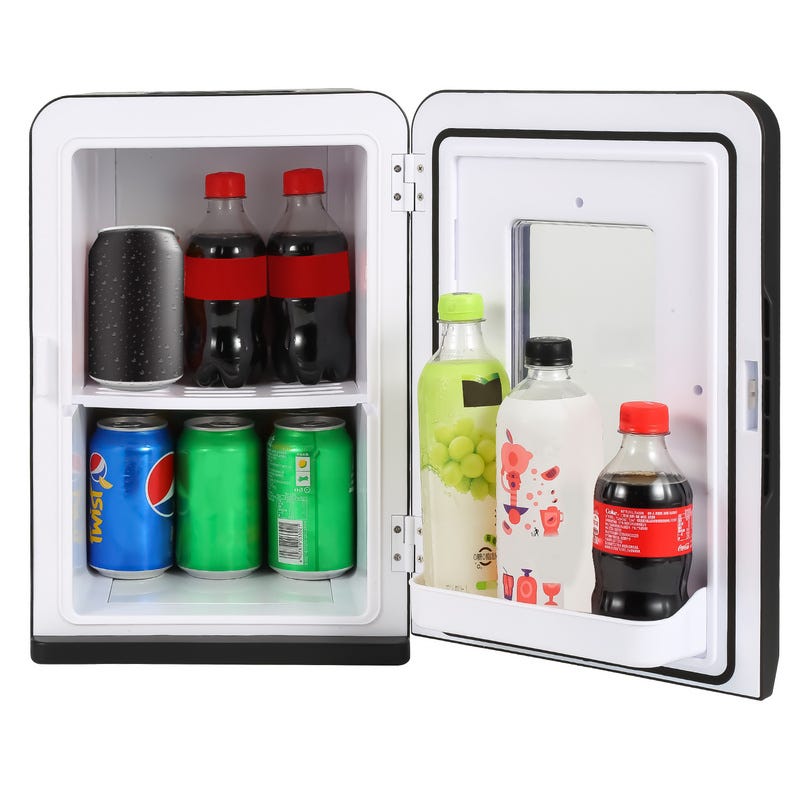 Mini Refrigerador, Mini Nevera Portátil para el Skincare 15L Mini Neveras  220V/12V para Enfriar y Calentar