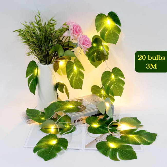 Guirlande Lumineuse 20 LED Feuille 200cm Vert