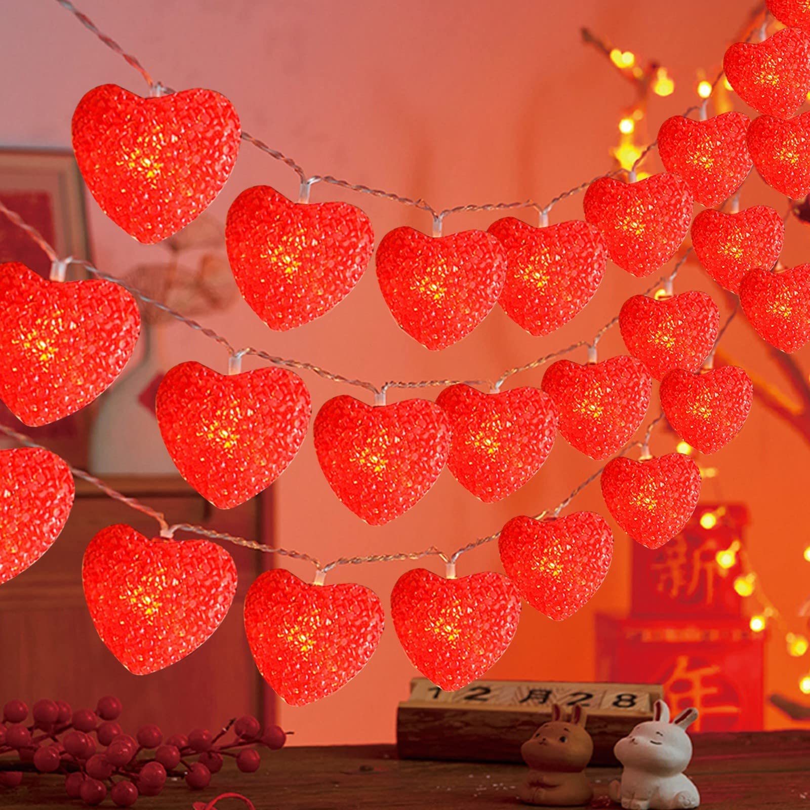 Guirlande Lumineuse Saint Valentin, 6m - 40 LED Guirlande