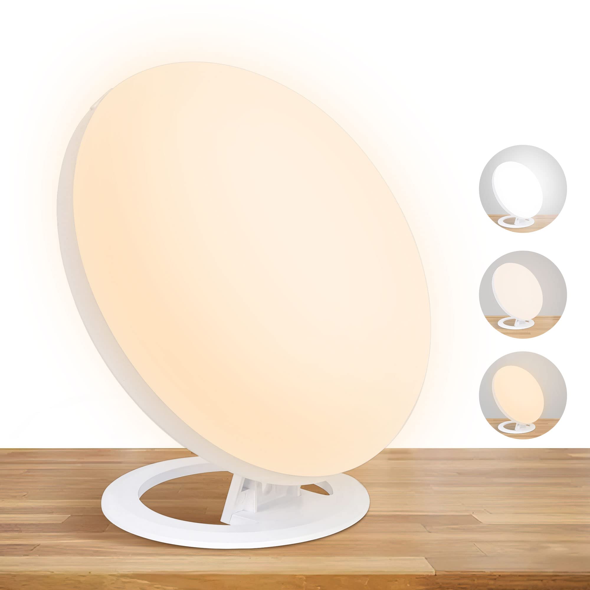 Lampe de luminothérapie, lampe LED lumière du jour sans UV 10 000-30 000  Lux, 3 lampes de couleur, lampe de bureau, veilleuse