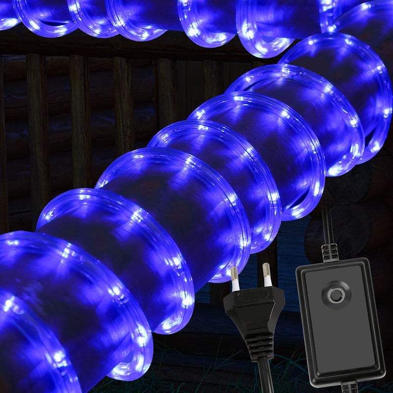 Tube Lumineux Extérieur LED Guirlande Lumineuse Décoration et Adapteur  d'alimentation Bleu-10M