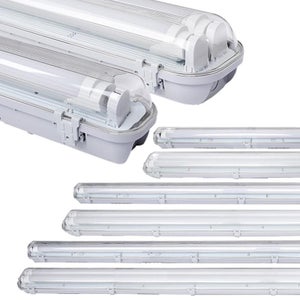 Lot De 2 Réglettes LED 120 Cm 36W - 3 Températures De Couleur (3000K/4000K/6500K) - IP65 étanche - Pour Garage, Atelier
