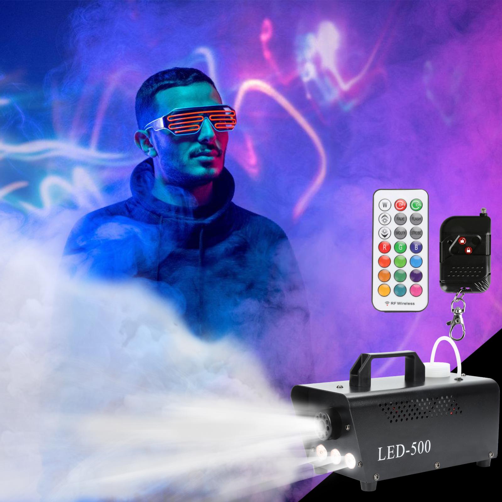 500W RGB LED Mini Machine à Fumée Disco DJ Party Machine à Brouillard | Leroy Merlin