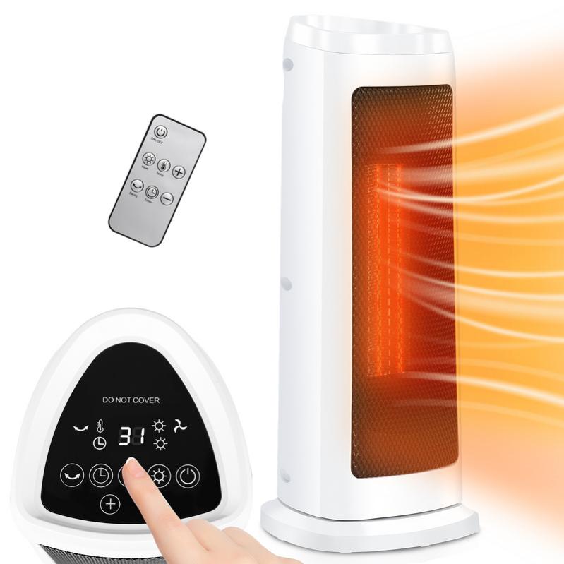 Radiateur Céramique Mural 800W Ozzie Heater - Avec Télécommande, Thermostat Et Minuterie, Pour Chambre, Bureau, Petite Pièce