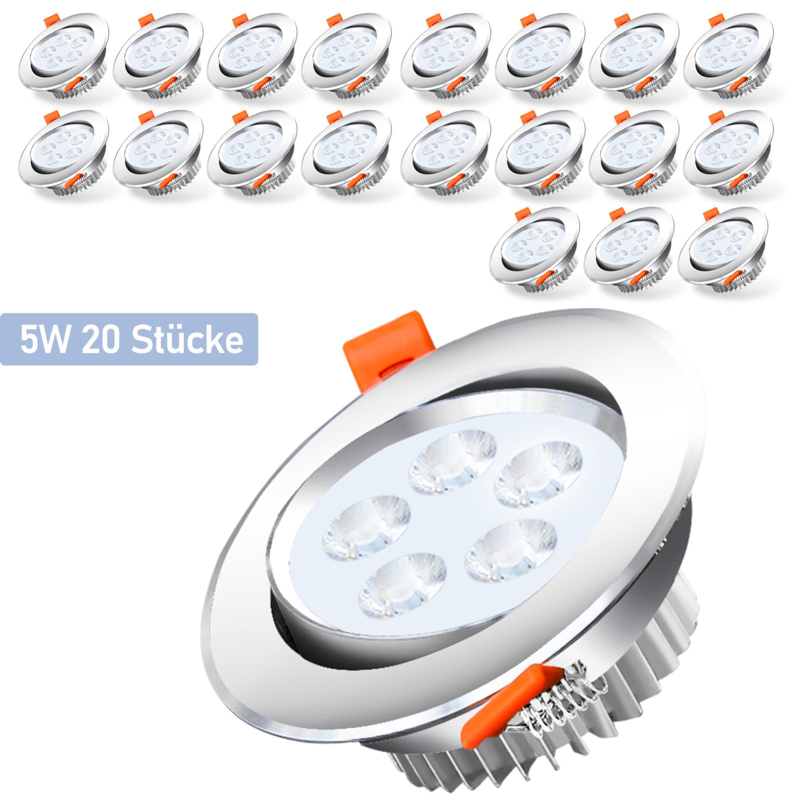 Spot Encastrable Lot De 10 Spots LED Eande Encastrables 5W - 450LM Blanc Neutre 4000K - IP44 Pour Salle De Bain & Cuisine Spot LED 5W 4000K