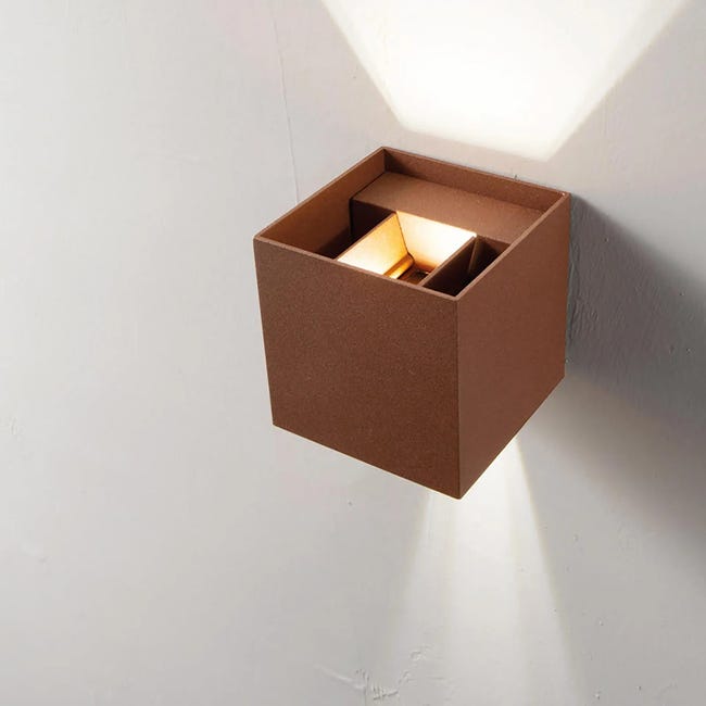 12V Entrée Applique De Jardin Wal Lampe Cube Rejet Étanche Mur LED