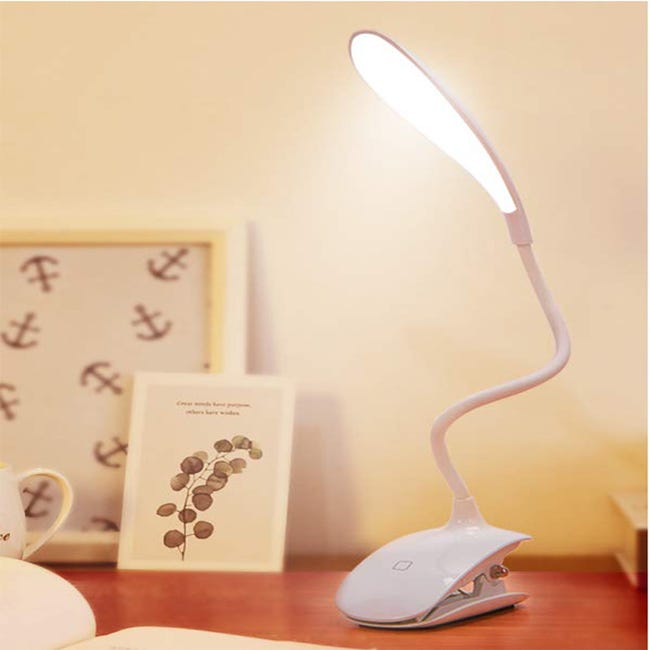 Lampe de bureau LED moderne à économie d'énergie,avec pince,pour le soin  des yeux,lumière à intensité variable,avec - black long - Cdiscount Maison