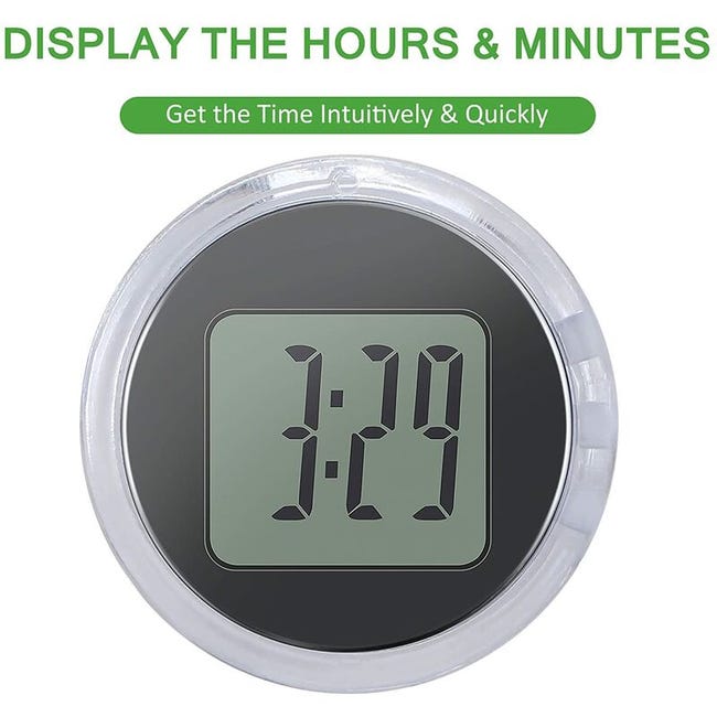 Mini affichage électronique automobile de moto d'horloge de bureau  d'horloge LCD horloge numérique avec Velcro 7,7 * 4,2 cm