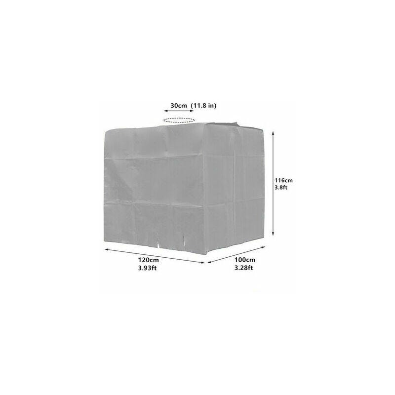 Bache de réservoir d'eau, Bache Couverture Réservoir IBC pour Cuve 1000L,  Capt de Protection Container Citerne Eau, Anti-poussière Anti-UV A