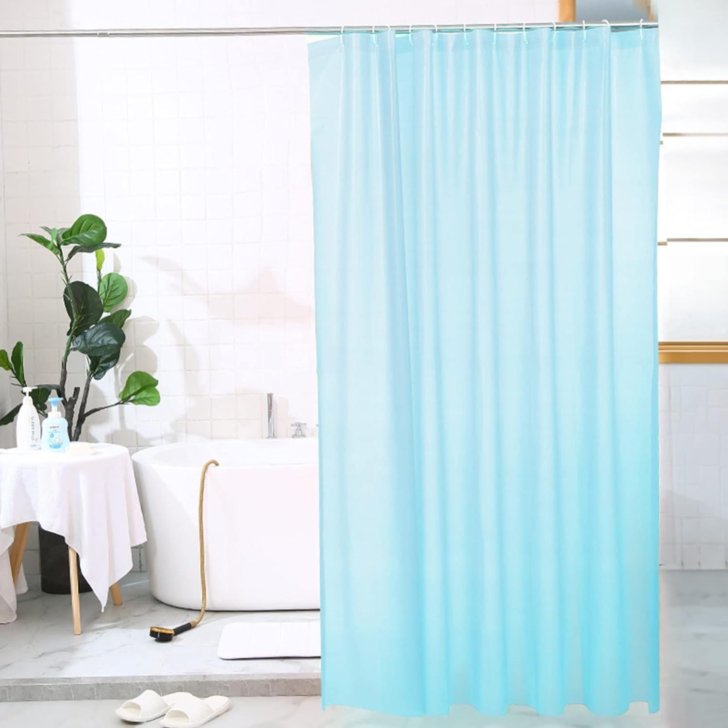 CINGHIA Rideau De Douche 180x200 Cm Vert Eucalyptus - Rideau Salle De Bain Avec Crochets Imperméable