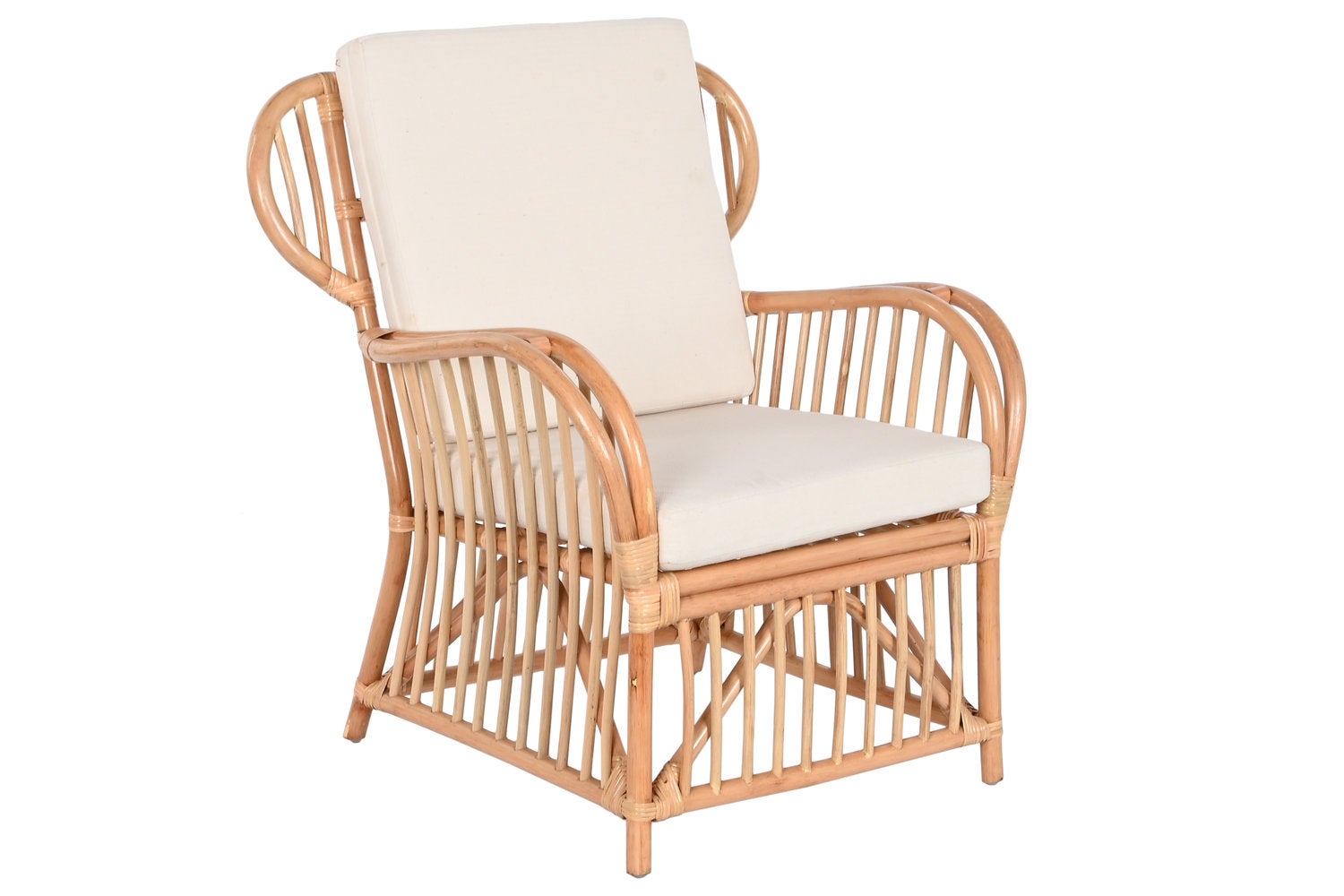 Sillon ratan 80x69x85 con cojin natural