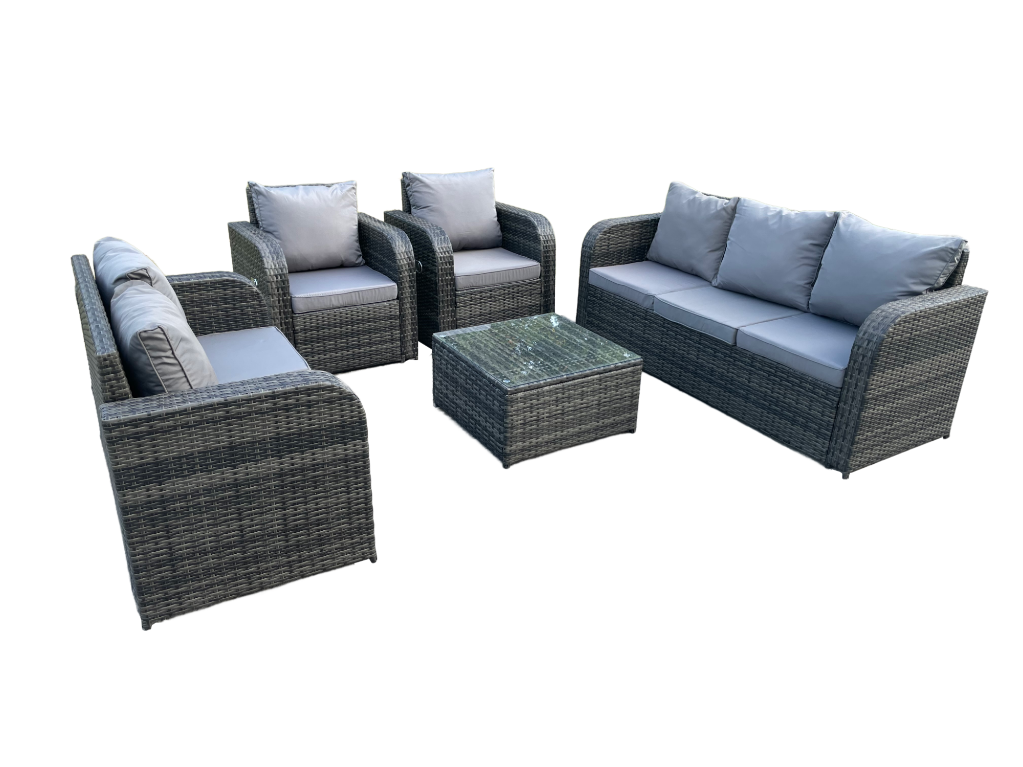 Ensemble de canapé de meubles de jardin avec table basse Fimous