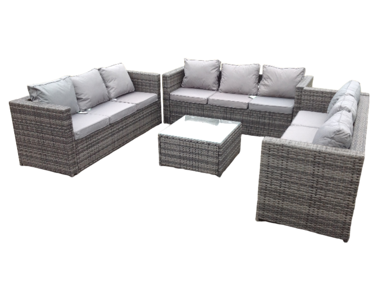 Ensemble de canapé de meubles de jardin avec table basse Fimous