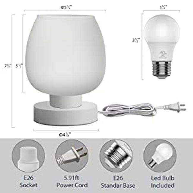 Lampe de bureau USB à LED simple blanc
