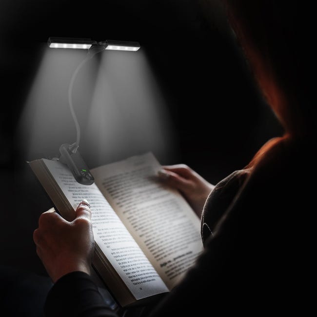 Lumière de livre, lumière de lecture avec 3 couleurs, lumière de livre pour  la lecture au lit lampes de lecture rechargeables pour les livres au lit,  lampe de lecture portable et réglable
