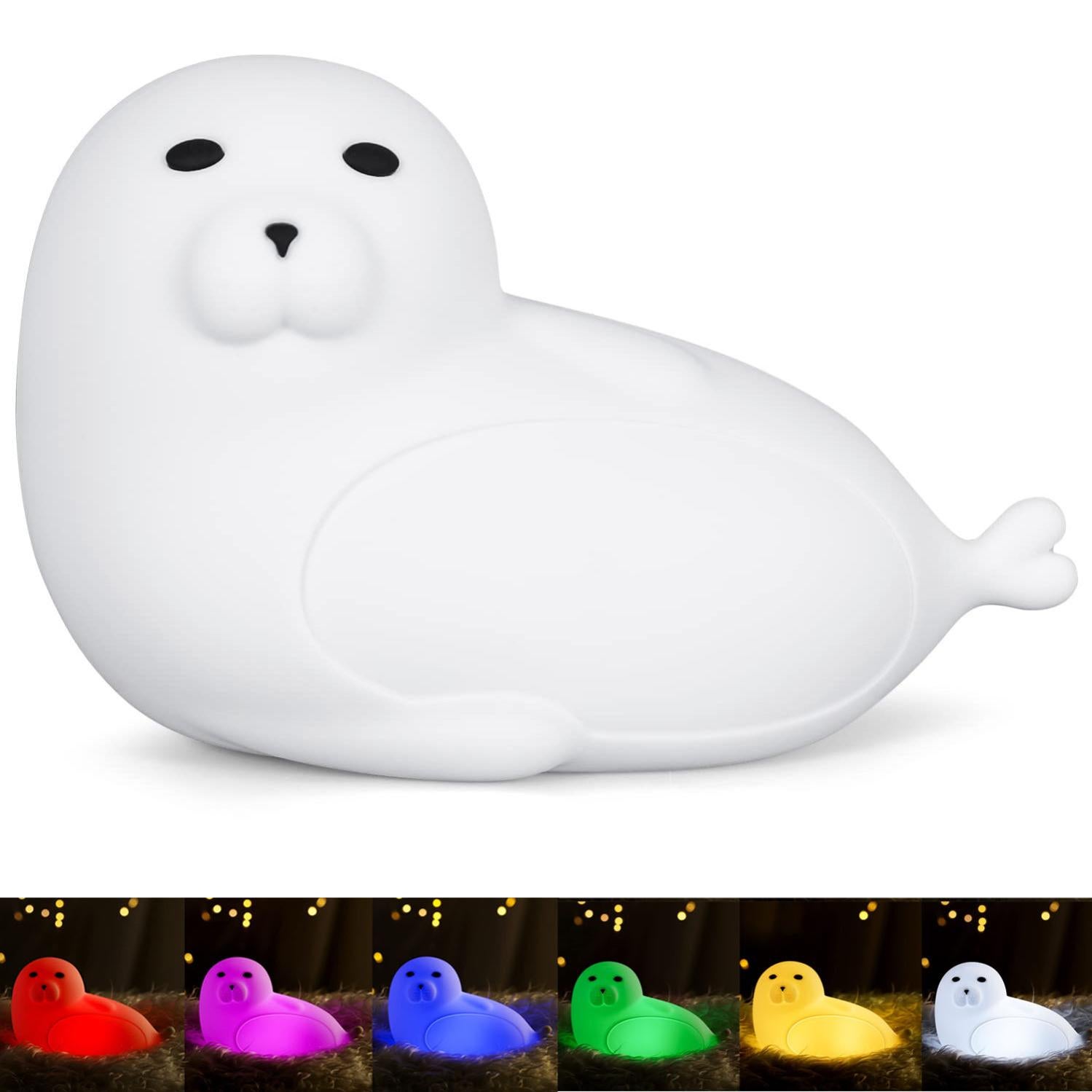 EBTOOLS Veilleuse Pingouin Silicone Coloré Mignon Pingouin USB Charge LED Veilleuse Pour Chevet