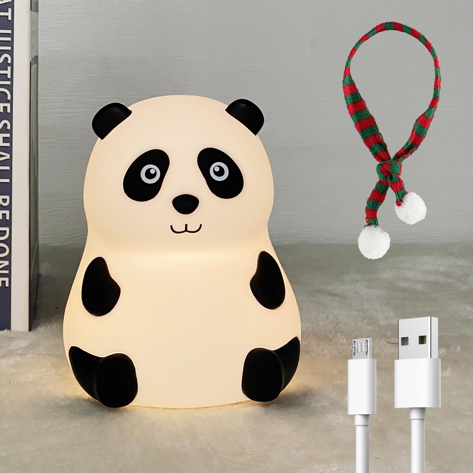 Birnetek Luce Notturna Bambini, Silicone Luci Notturna Panda，Lampada  Notturna LED per Neonato con Timer 30 Minuti, USB Ricaricabile, Controllo  Touch : : Illuminazione