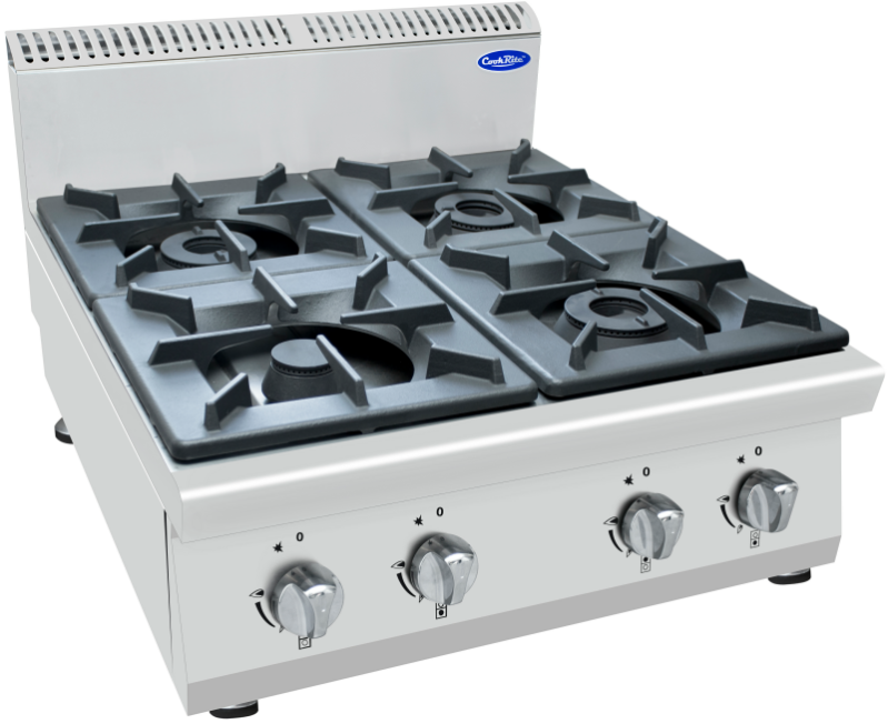 Piano de Cuisson Gaz Professionnel Série 900 - 4 feux à poser - Atosa