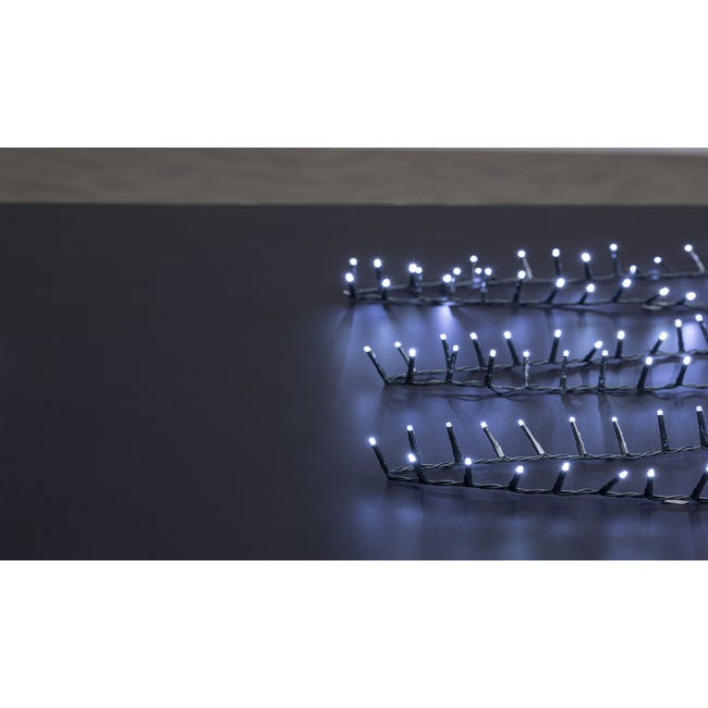 Guirlande lumineuse extérieur 50m 2000 LED blanc froid & chaud 8 jeux de  lumière - RETIF
