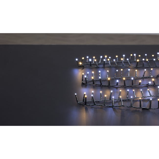 Guirlande lumineuse extérieur 50m 2000 LED blanc froid & chaud 8 jeux de  lumière - RETIF