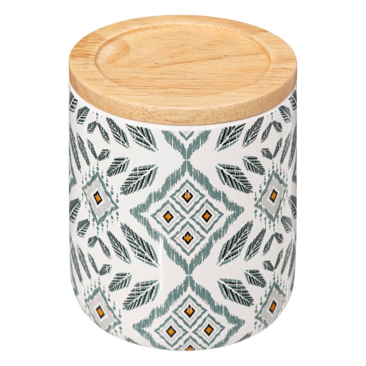 5five pot à cotons blanc et gris "hapache" Leroy Merlin