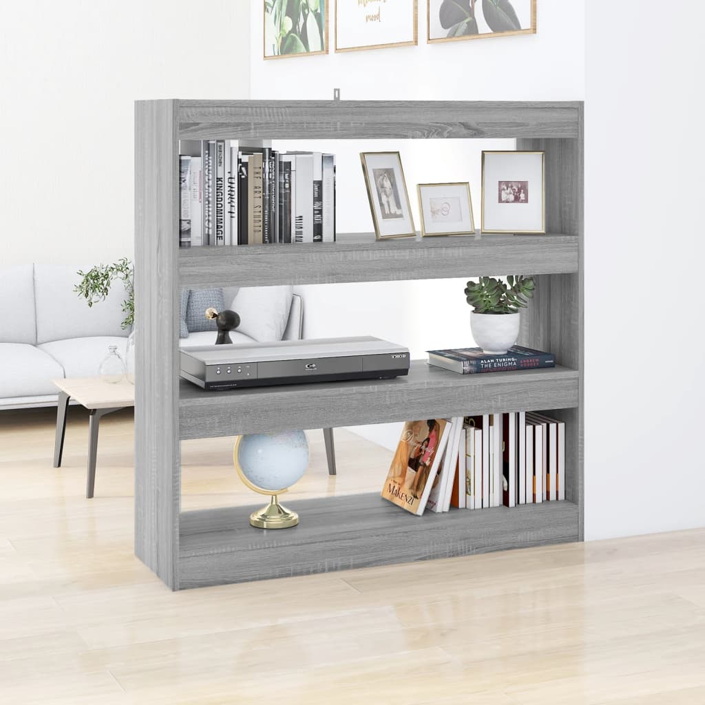 Libreria/Divisorio Sonoma grigio 100x30x87 cm