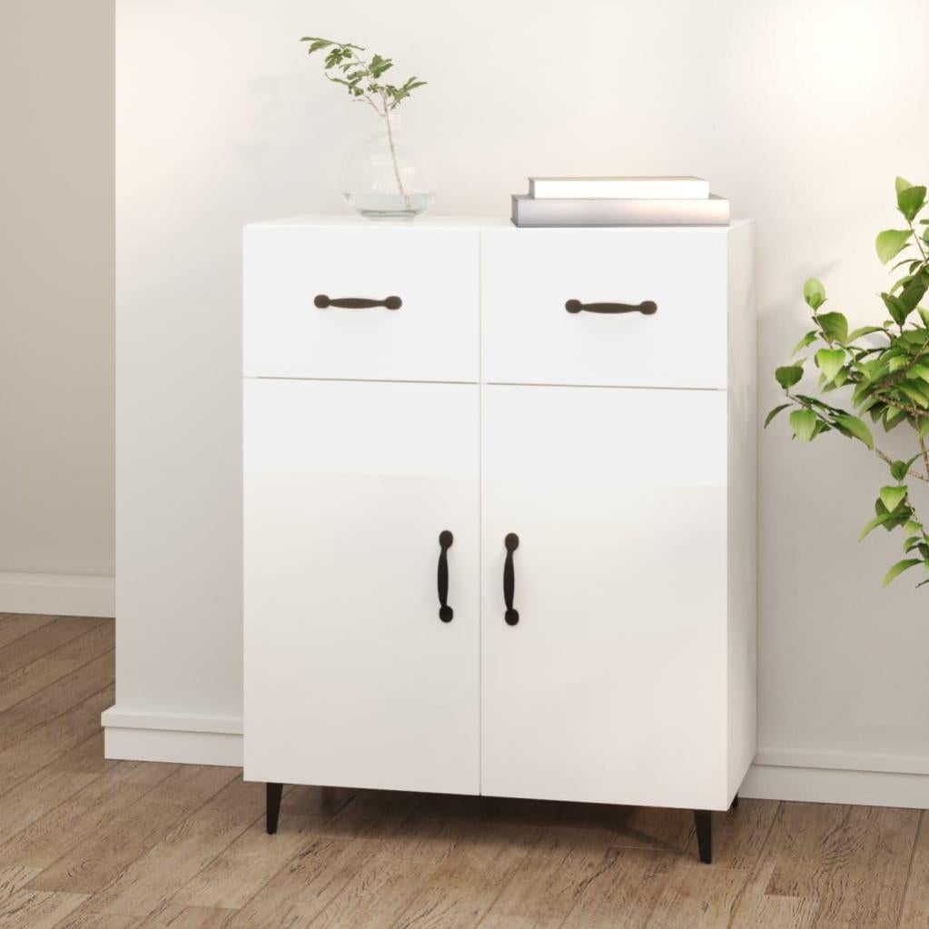 Credenza Bianco lucido 69,5x34x90 cm MDF | Leroy Merlin