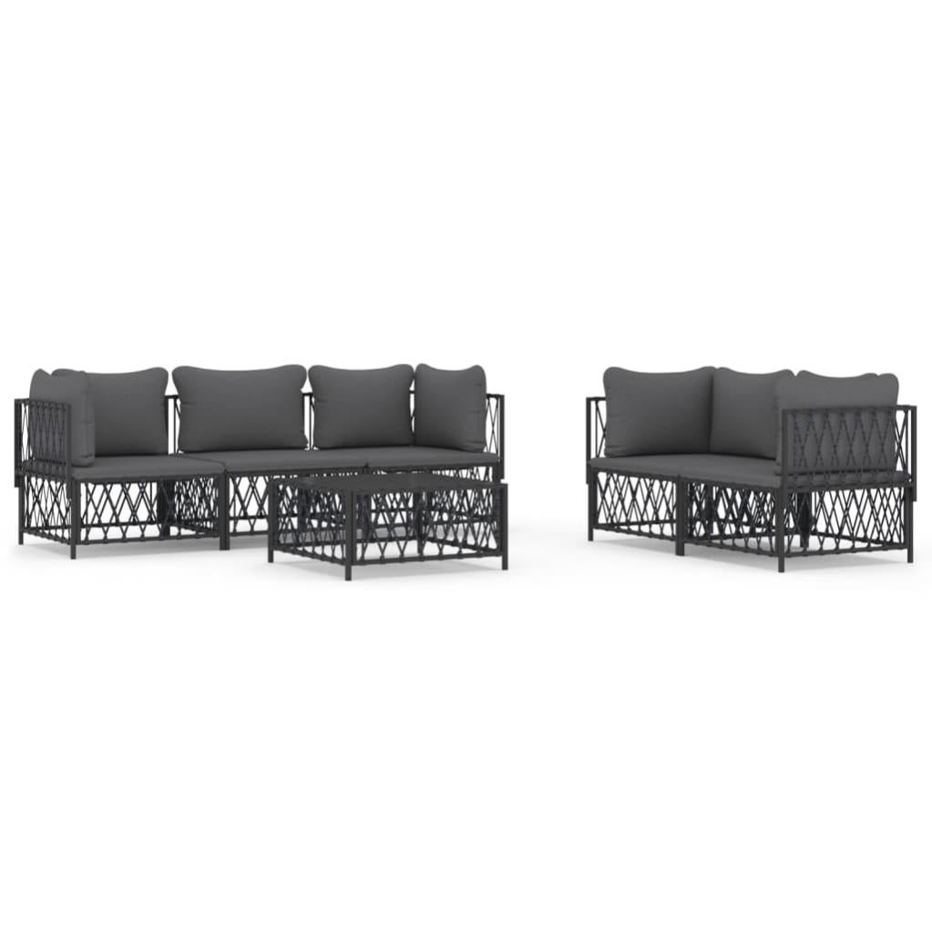 Set Divani Da Giardino 8 Pz | Set Mobili Da Giardino | Salotti Da Giardino Con Cuscini In Alluminio Antracite Cfw827307 91672937