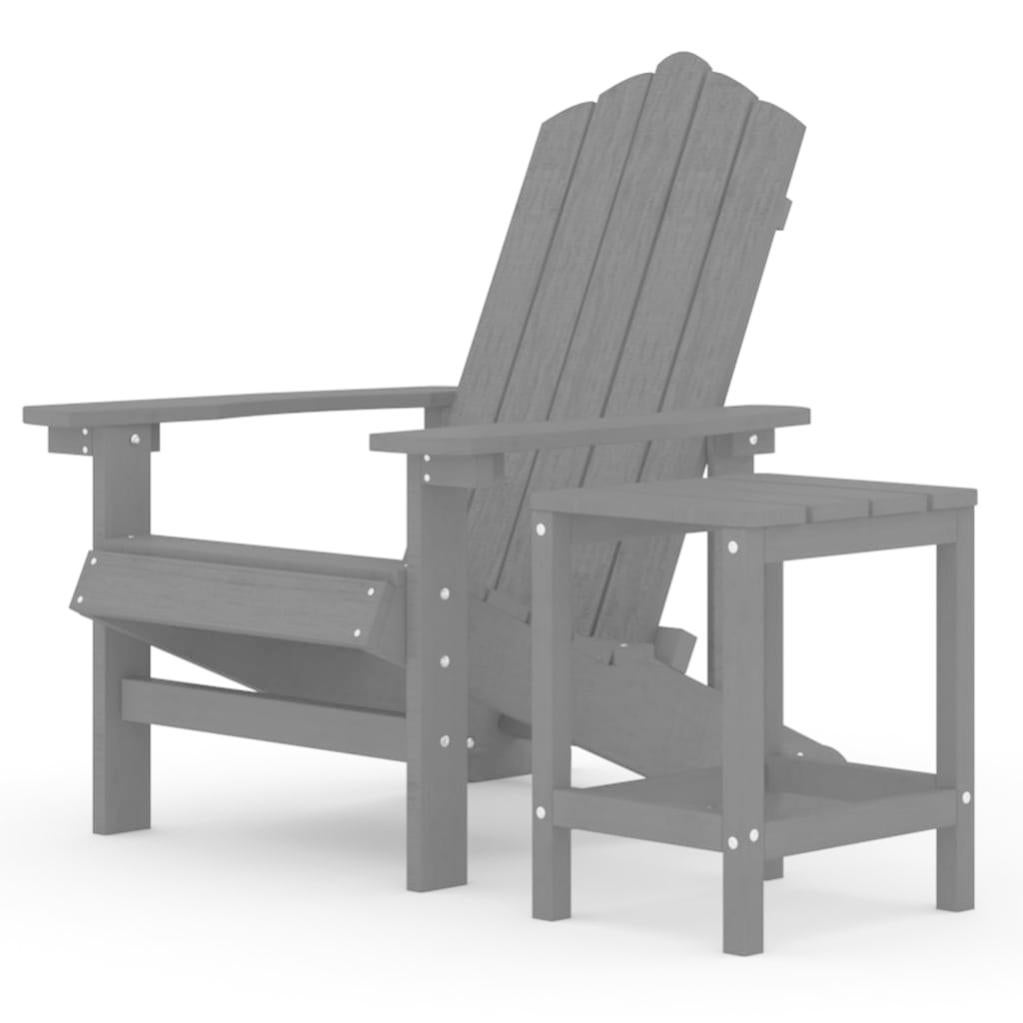 Chaise Jardin Adirondack Anthracite - HDPE 92x83cm | Mobilier Extérieur Durable Et Confortable