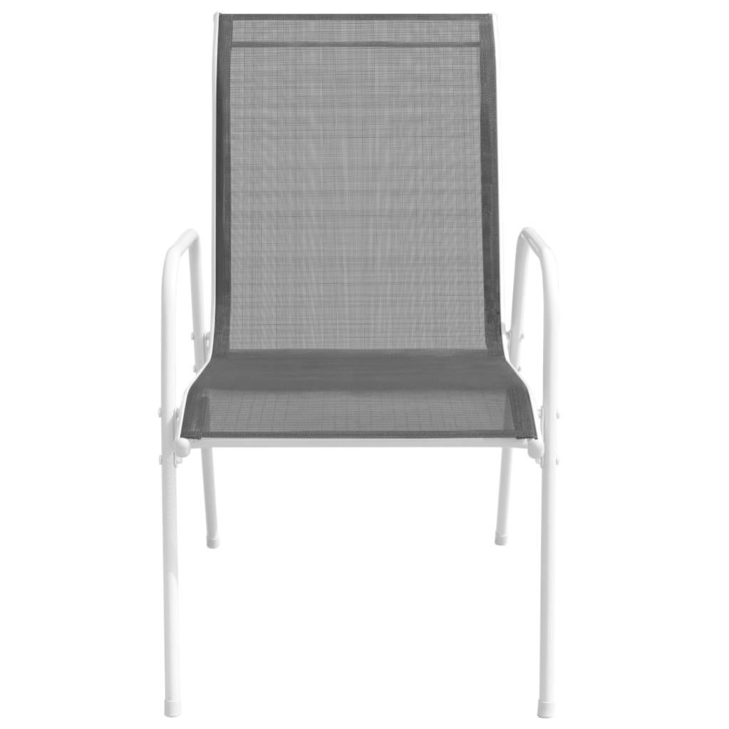 Set Di 2 Sedie Da Giardino Impilabili In Alluminio E Textilene - Foto 2