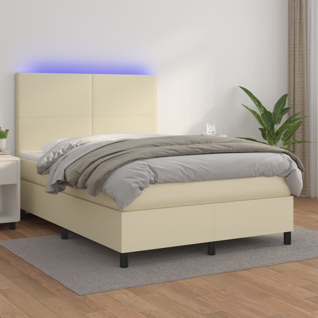 Camas con canapé abatible Cama LED doble de 140x200 cm con somier de  láminas, cómodo cabecero