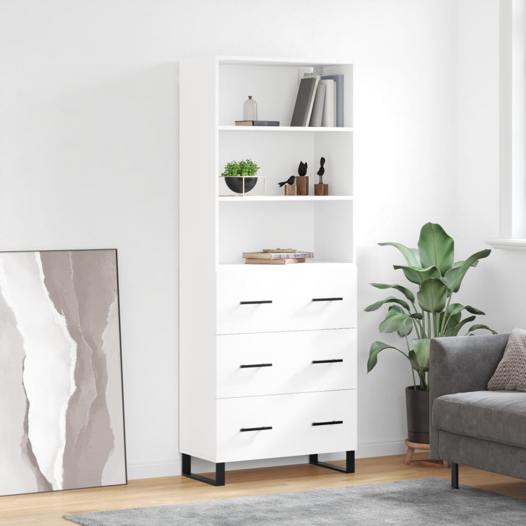 Bureau 2 tiroirs avec rangement en bois ALBI : design et durable