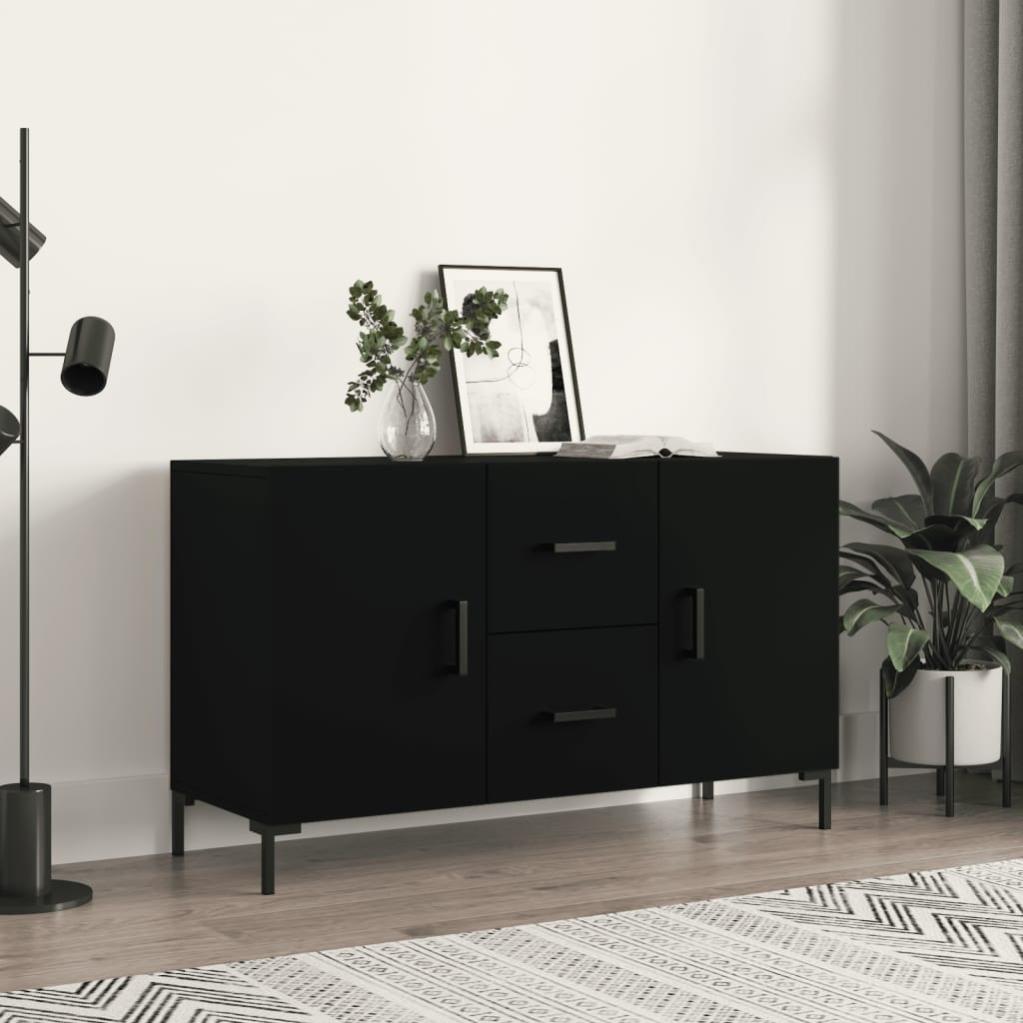 VidaXL Credenza Nera 90x34x80 cm in Legno Multistrato | Leroy Merlin