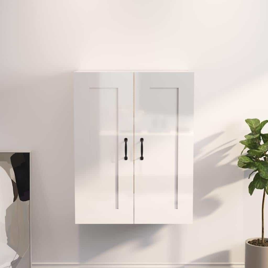 Armoire murale suspendue Blanc brillant 69,5x32,5x90 cm Leroy Merlin
