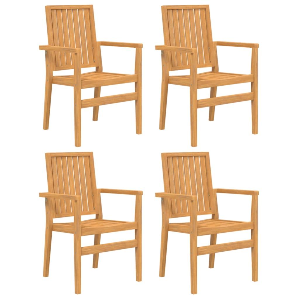 Happy Garden Set di 4 sedie da Giardino Java impilabili in Teak