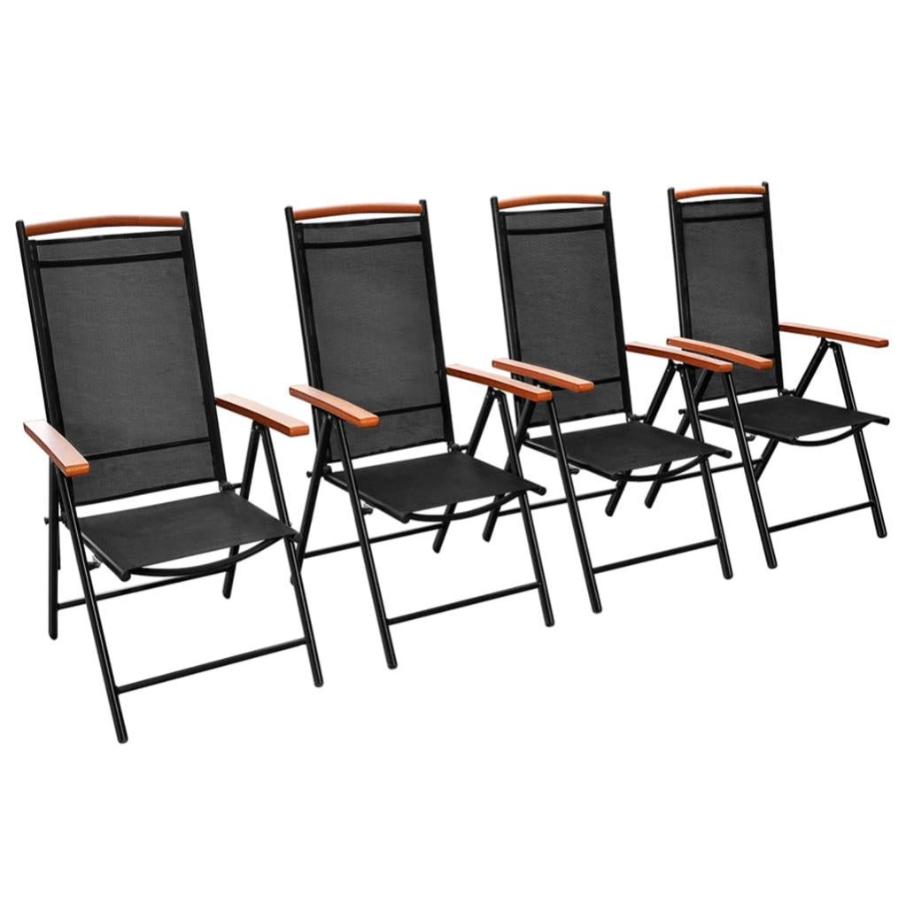 Oviala Set 2 Sedie Da Giardino NICE In Alluminio E Textilene Grigio – Leggere, Impilabili E Resistenti Alle Intemperie, 90x55x57 Cm