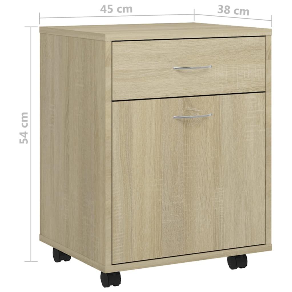 Mobiletto Bagno VidaXL Rovere Sonoma, 30x30x95 Cm, In Truciolare, Con Anta, Fissaggio A Parete Incluso - 4