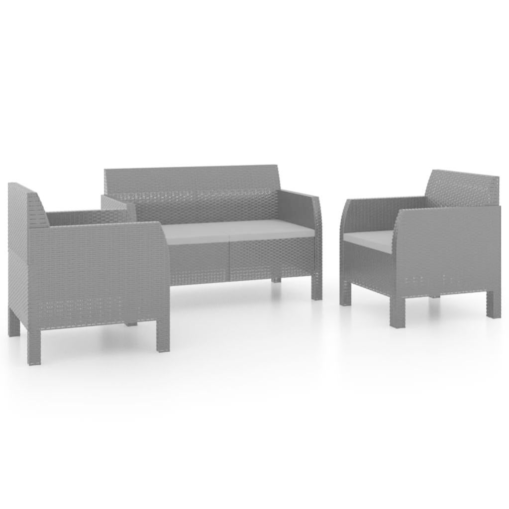 Koll Living Cuscini Da Giardino Impermeabili 4 Pezzi 57x33x5 Cm Antracite - Set Salvaspazio Per Esterno