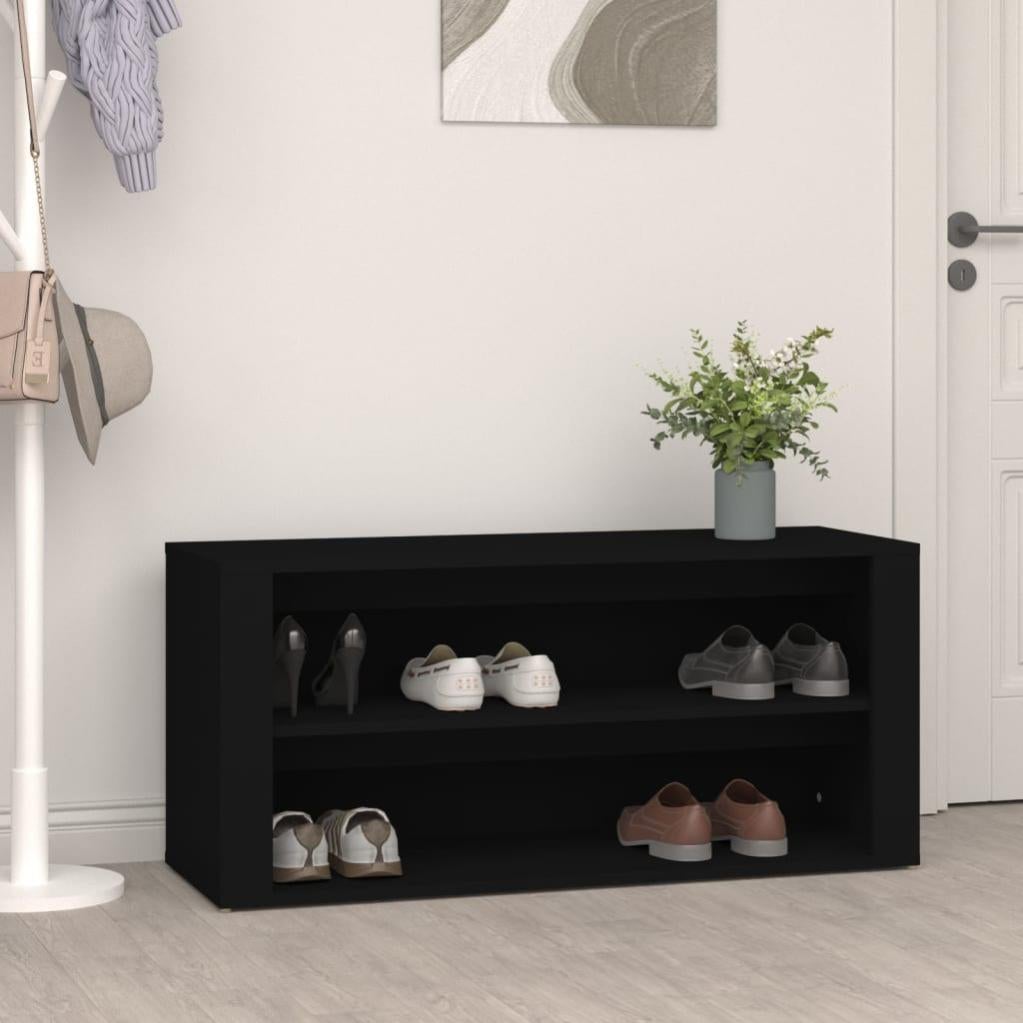 Scarpiera 5 Ripiani In Tessuto Nero – Struttura In Acciaio, 60x28x90 Cm, Leggera E Stabile, Con Anta Per Proteggere Le Scarpe Dalla Polvere