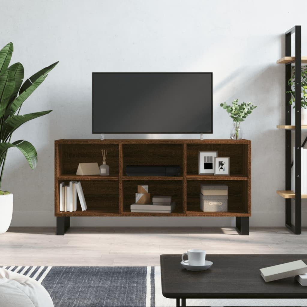 Carrello TV Mobile Arlington Vida Designs - Bianco E Rovere, H49 X L95 X P39 Cm, Legno Derivato - Foto 6