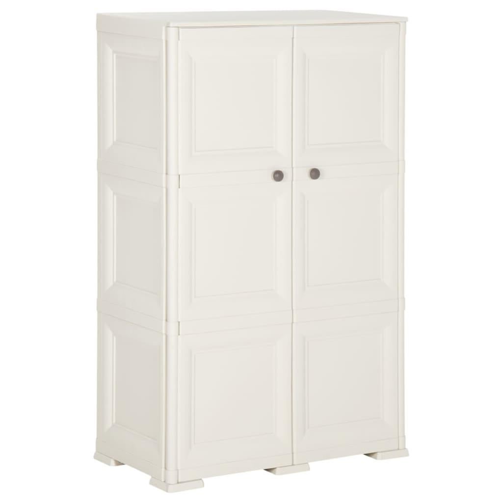 Armoire plastique 79x43x125 cm design de bois blanc angora Leroy Merlin