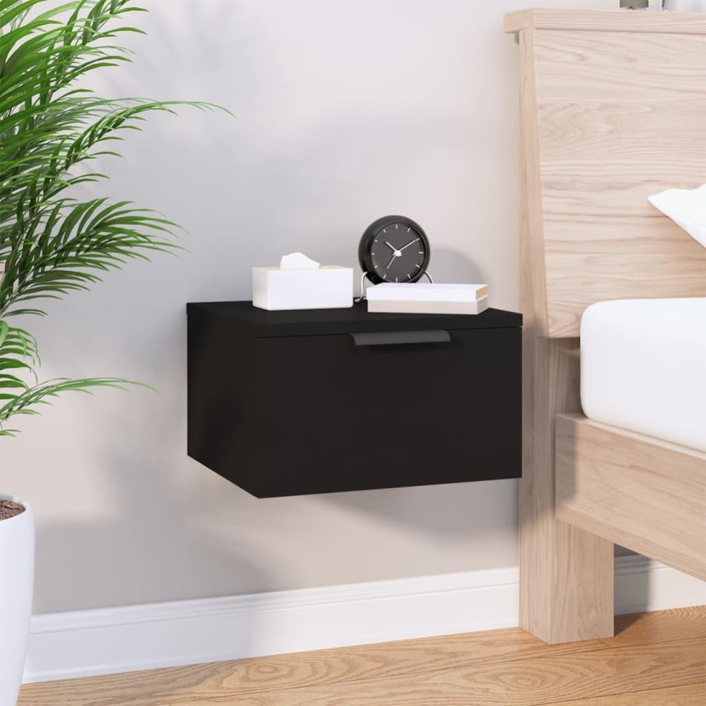 VidaXL Comodini A Parete 2 Pezzi - Rovere Marrone 34x30x20 Cm - Salvaspazio Per Camera Da Letto Con Cassetto