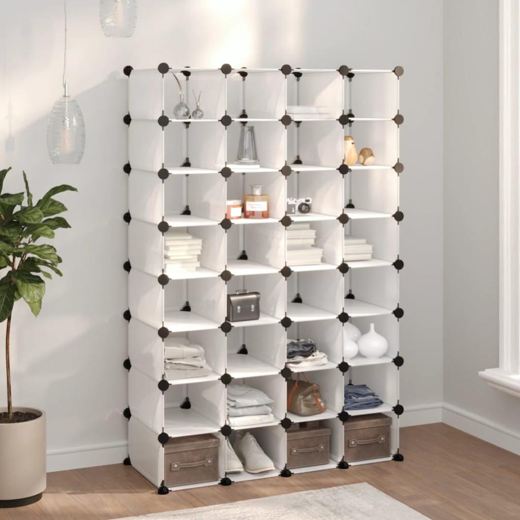 Scarpiera Fai-da-te In Plastica PP, 122x32x93 Cm, 6 Ripiani - Multiuso Per Scarpe, Giocattoli, Vestiti (con Anta Trasparente)