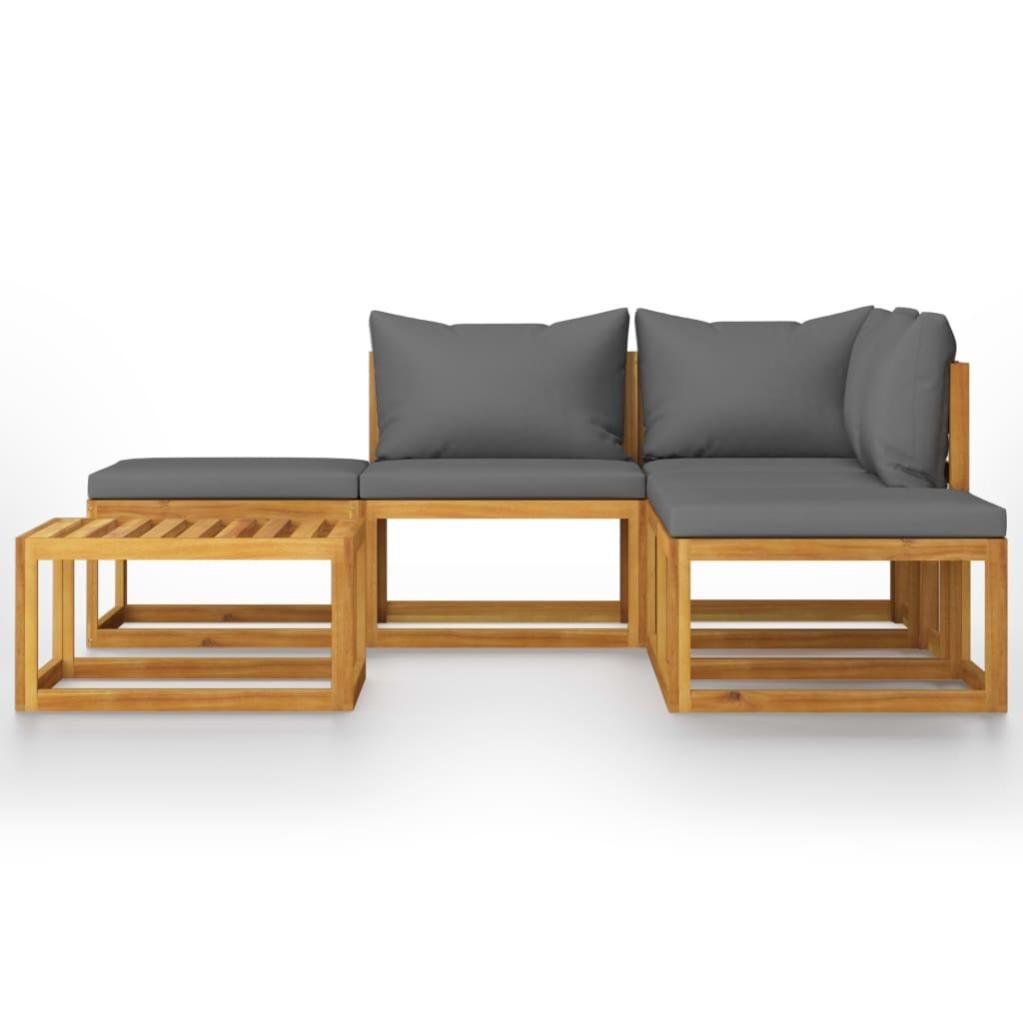 VIDAXL - Sedie da Giardino con Cuscini 6 pz in Legno Massello di Acacia