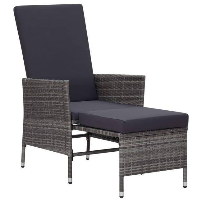 Cuscini Per Sedia Reclinabile Da Giardino In Rattan Sintetico Grigio Scuro 94667045 Cuscini Per Sedia Reclinabile Da Giardino In Rattan Sintetico Grigio Scuro 94667045